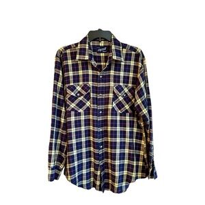 ESPRIT, by CAMPUS, MENS LONG SLEEVE, LIGHTWEIGHT FLANNEL, SHIRT. SIZE L